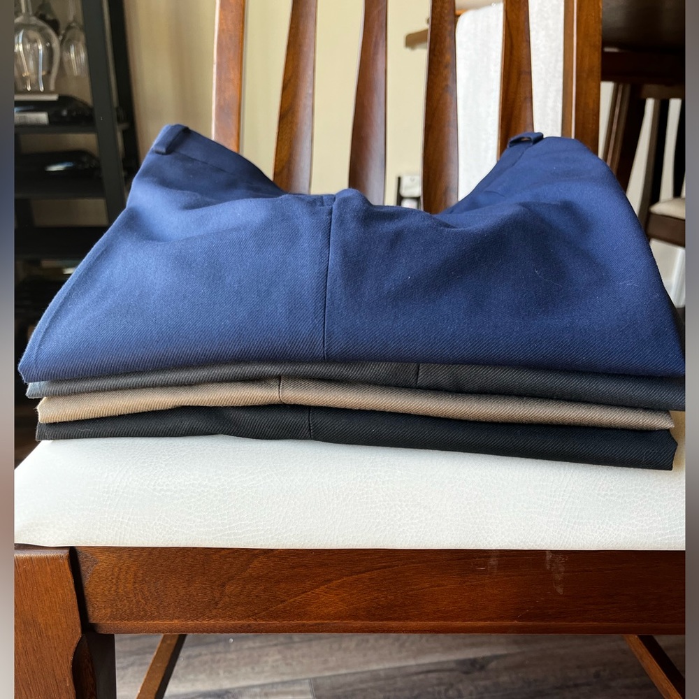 Michael Strahan dress pants all 34x30. Choose black, navy, tan or grey! EUC